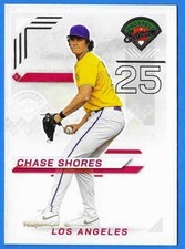 2025 Panini Prospect Edition Baseball Base Chase Shores #52 Los Angeles Angels