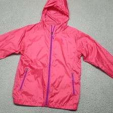 The North Face Windbreaker Jacket Girls XL 18 Pink Hydrenalite Full Zip Hooded