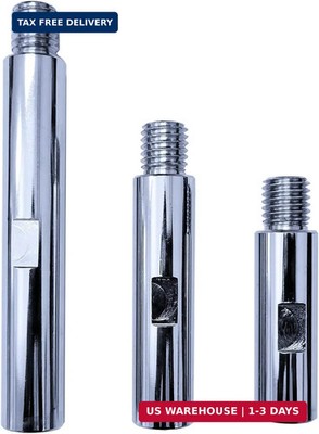 3 Pcs 5/8''-11 Thread Extension Rod Shaft Polishing Tool for 5/8''-11 Thread Water