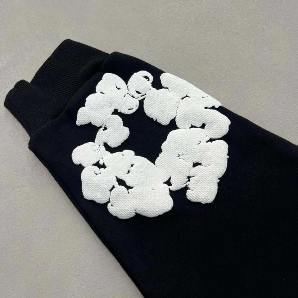 Черная джинсовая толстовка с капюшоном Tears большая с бирками новая быстрая доставка - Изображение 4 из 4