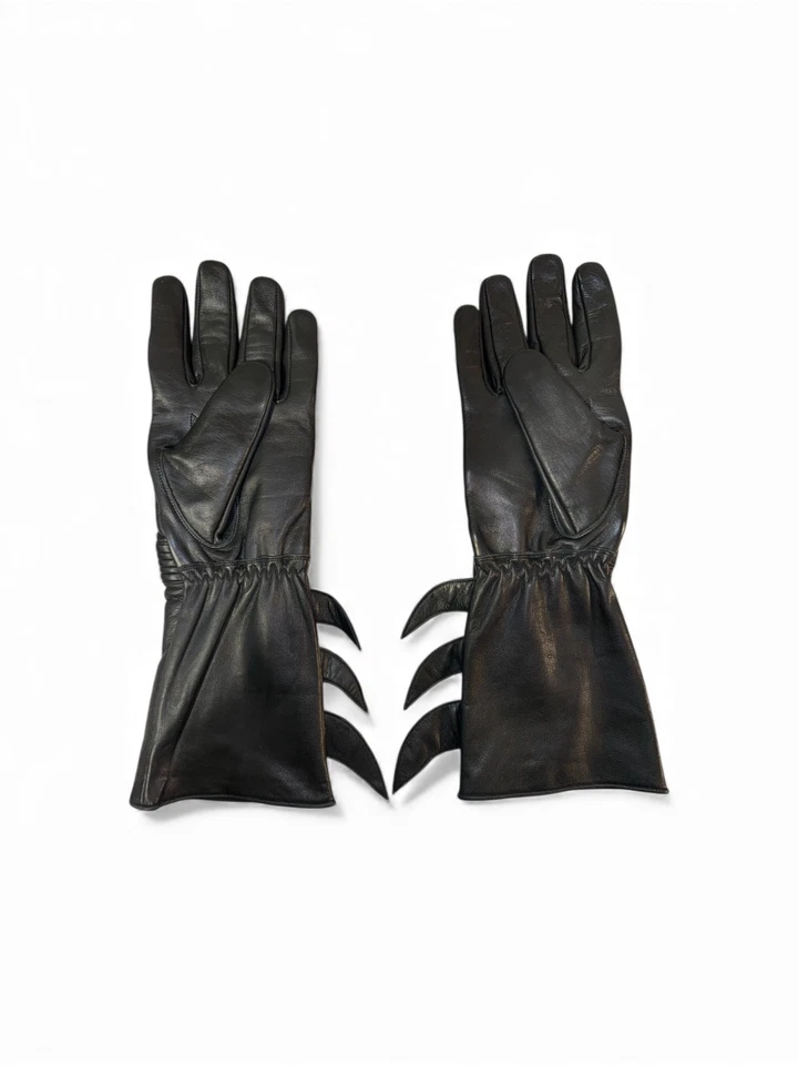 Superhero Batman Style Gloves Michael Keaton Returns Bats Comics Leather - Image 2 of 3