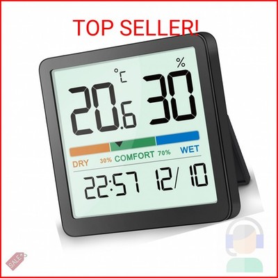 NOKLEAD Indoor Thermometer Hygrometer, Mini Desktop Digital Temperature and Humi