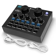 Pyle Bluetooth Voice Changer Live Sound Mixer Card with Multiple Sound Effects