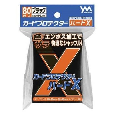 YANOMAN 80 Card Sleeves Deck Protectors - Hard X - Black