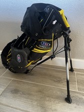 US Kids Golf Ultralight 42 Stand Golf Bag 21.5” Black/Yellow w/ Rainhood