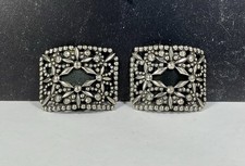 Antique Pair of French Cut Steel Shoe Buckles