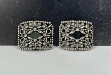 Antique Pair of French Cut Steel Shoe Buckles