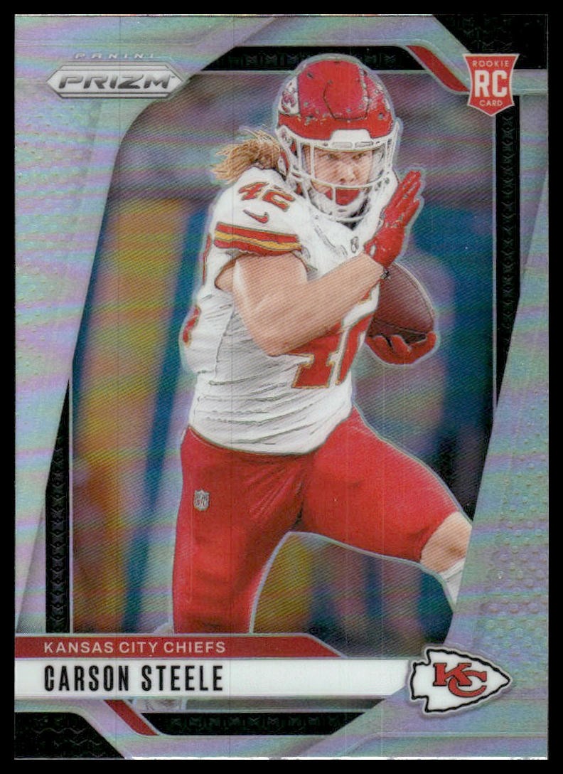 Carson Steele Rookie 2024 Panini Prizm #377 Silver Kansas City Chiefs