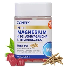 14-in-1 Vegan Magnesium Glycinate Complex Gummies Sugar Free Gluten Free Non-GMO