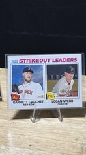 2026 Topps Heritage - League Leaders Logan Webb, Garrett Crochet #6