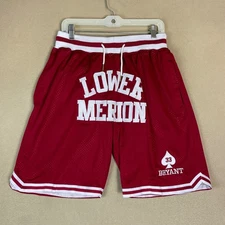 Just Don Lower Merion Bryant #33 Basketball Shorts Made in USA Mens