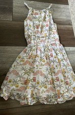 Janie and Jack Smocked Waist Summer Vacation Dress Size 8 Lined
