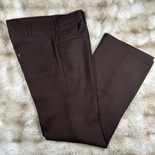 Levi's Vintage Black Tab Slacks Trousers Pants 36x32 Brown 80s Made in USA
