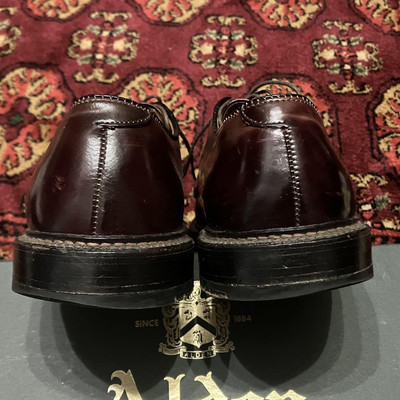 【新品未使用品】ALDEN CORDVAN BURGUNDY 990 9hD Alden 990 Color 8 Shell Cordovan Plain Toe Blucher | Alden Model