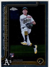 2025 Topps Chrome Baseball Jacob Wilson No. 96 Oakland Athletics