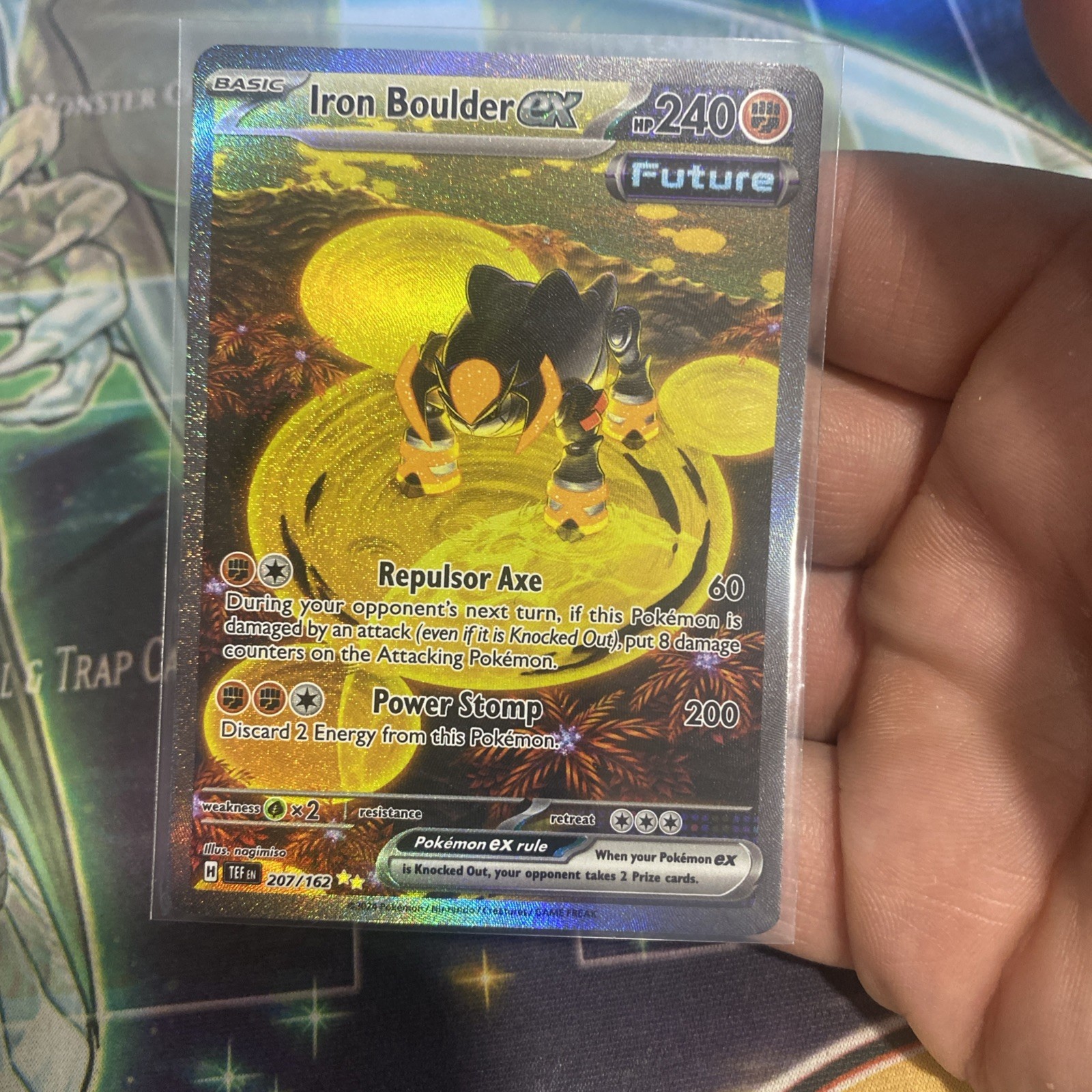 Pokémon TCG Iron Boulder ex 207/162 Temporal Forces Special Illustration Rare