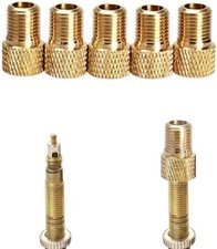 Presta to Schrader Valve Adapter for Bike, Inflate Tire Gold