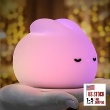 Bunny Night Light with RGB, Dimmable Nursery NightLight, Multicolor Bunny