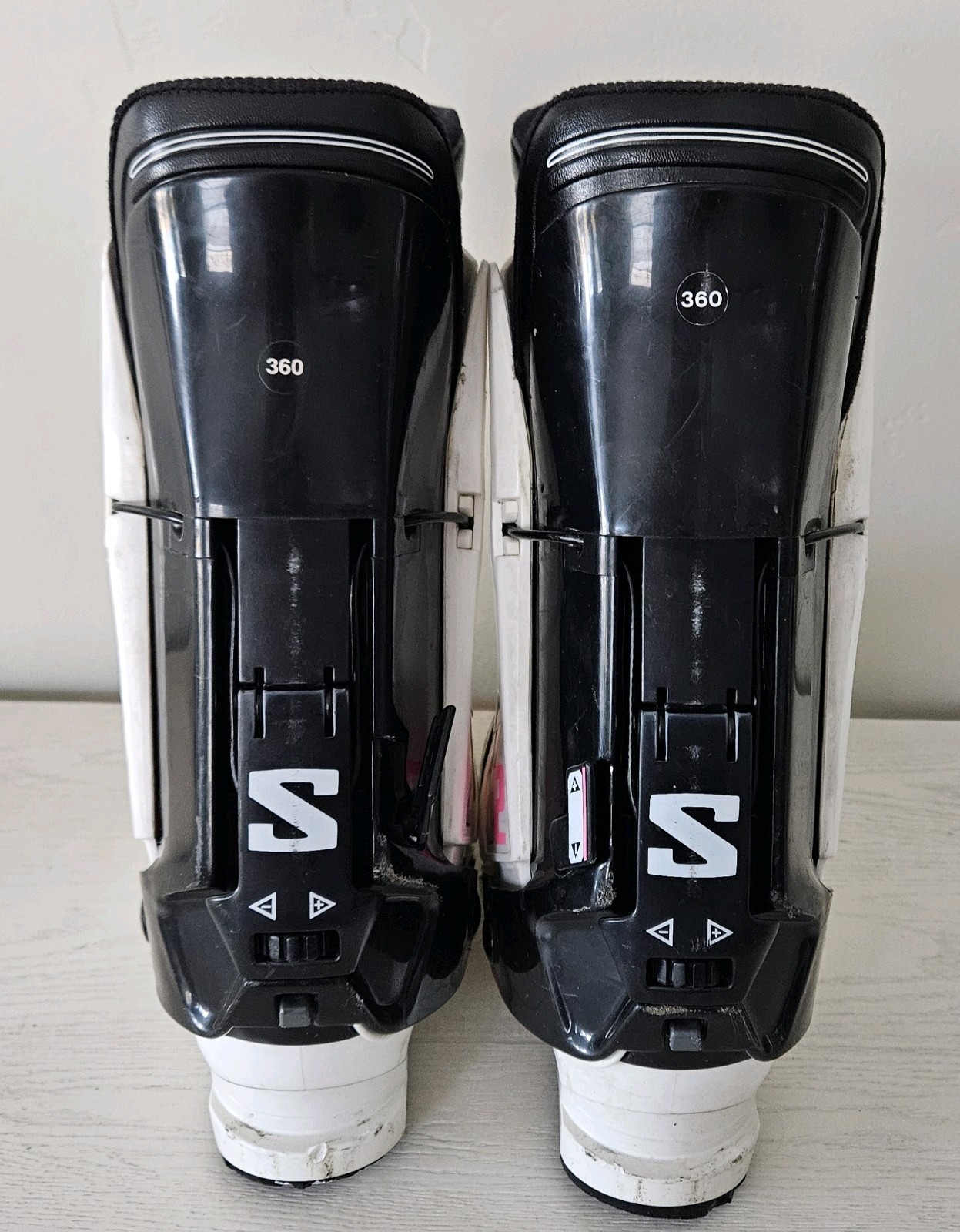 Libri sci vintage Salomon SX62 bianco nero 360 mm made in France