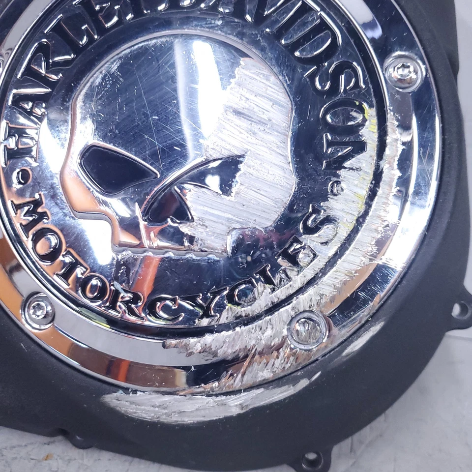 Harley-Davidson Dyna Fat Street Bob cubierta primaria arruga negra 06-17 60758-06 Foto 3 de 4