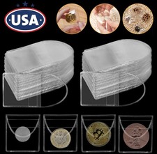 200 Coin Protector Sleeves Single Pocket Flips for Collectible Coins Storage US