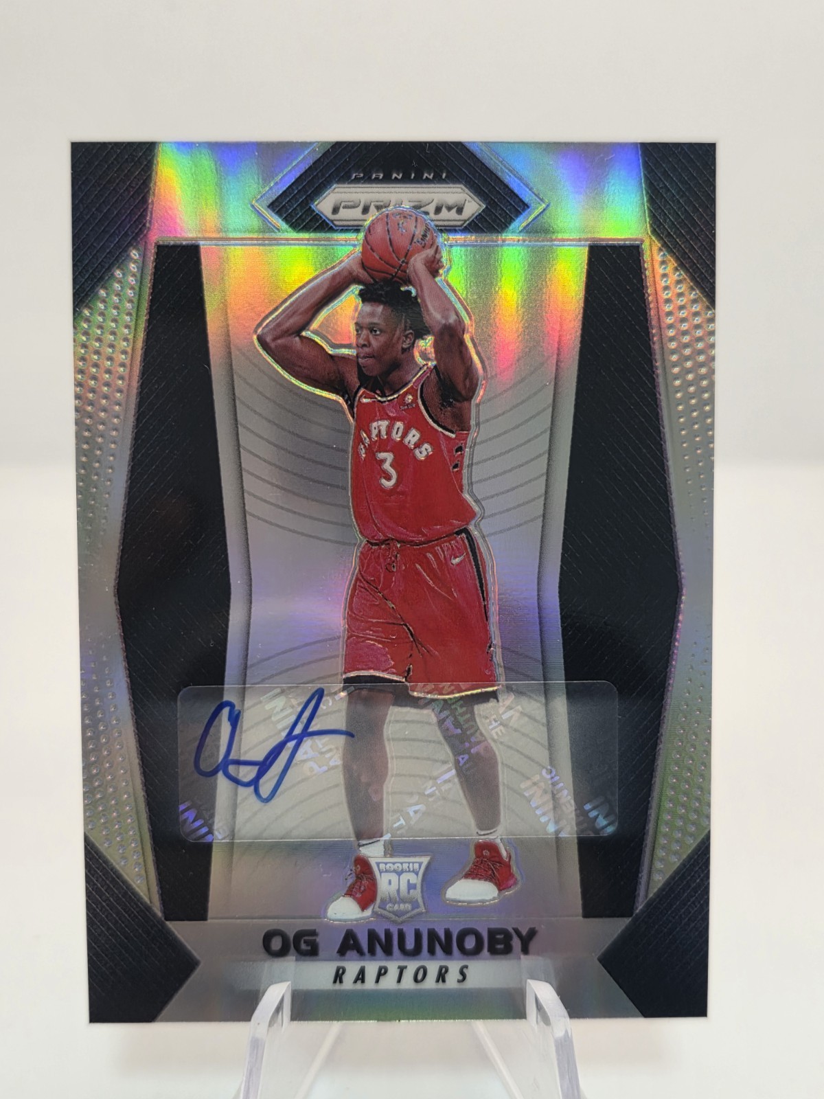 OG Anunoby 2017 Panini Prizm #38 Silver Auto Rookie RC