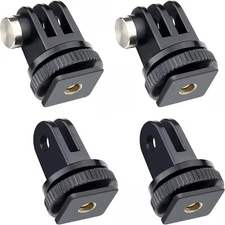 4 Pack Cold Shoe Mount Adapters,1/4" Thread Hole Adapter 