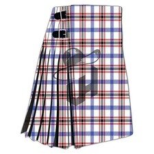 Classic Scottish traditional kilt with genuine leather strap detailing
