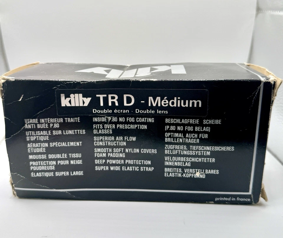 Винтажные лыжные очки Killy TRD Bolle France новые из старых запасов в коробке желтые линзы 1980-е ретро катание на лыжах - Изображение 4 из 4