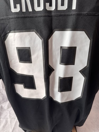 Maglia calcio uomo Nike Las Vegas Raiders Maxx Crosby #98 taglia XL - nera - Foto 8 di 12