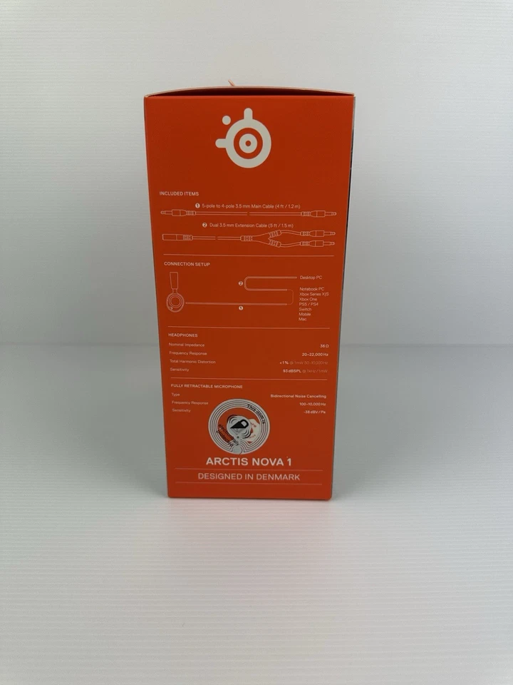 SteelSeries Arctis Nova 1 Gaming Headset Black PC PS5 Xbox Wired Unused Like New - Image 2 of 4