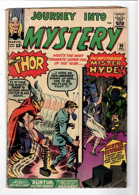 JOURNEY INTO MYSTERY #99 Thor vs. Mr. Hyde Marvel Comics 1963 KirbyArt