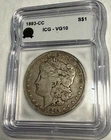 1893-CC Carson City Morgan U.S. silver dollar. Problem-free ICG VG10.  #q301