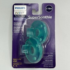 Philips Avent Soothie 3m Green 2 Ct. Pacifier  Soother - NEW