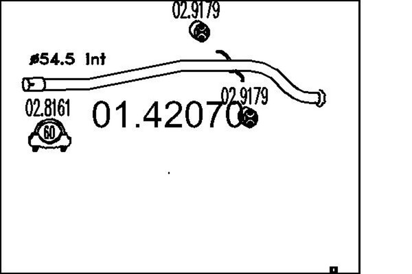 Abgasrohr MTS 01.42070 FüR 8E 406 8B Peugeot EndschalldäMpfer Break HDI-image