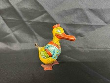 J. Chein  Co Tin Toy Windup Waddling Duck - All Original Owner  Works 