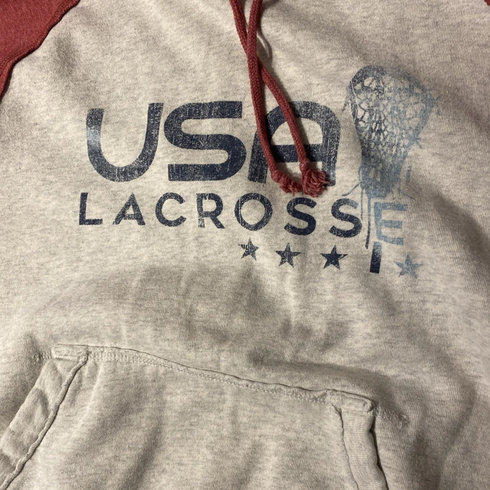 Sudadera con Capucha J.America EE. UU. Lacrosse Para Hombre Pequeña Foto 3 de 4