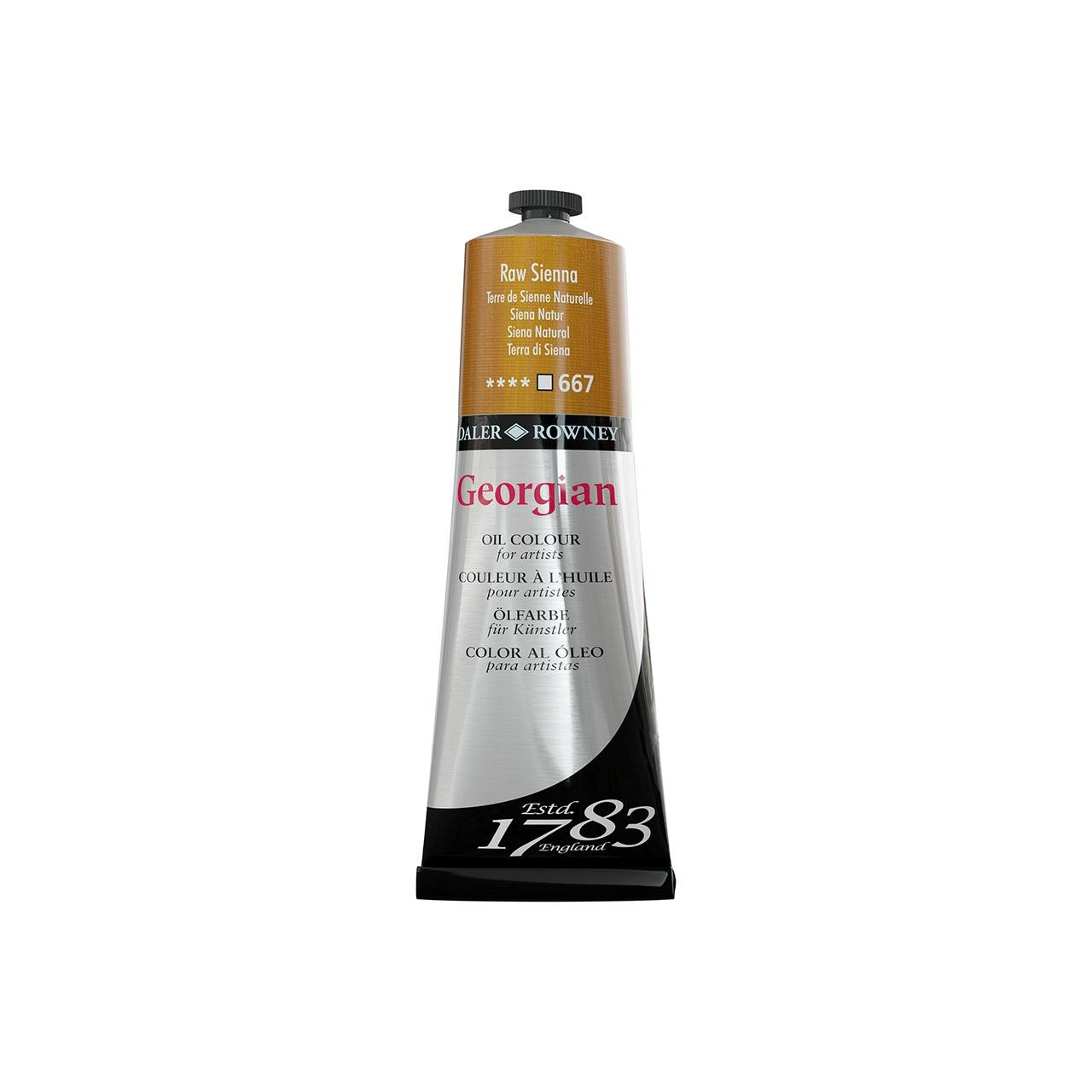 Peinture à l'huile Georgian Daler Rowney Terre Sienne pour atelier d'artiste 225ml