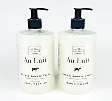 2 Pack The Scottish Fine Soaps Au Lait Bath  Shower Cream 25 fl oz