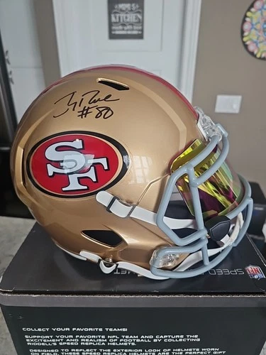 JERRY RICE SIGNED FULL SIZE SAN FRANCISCO 49ERS SPEED REP HELMET FANATICS VISOR