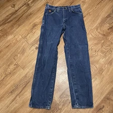 Wrangler 3k Relaxed FR Flame Resistant Blue Jeans Men 33X34 Denim Western Pants