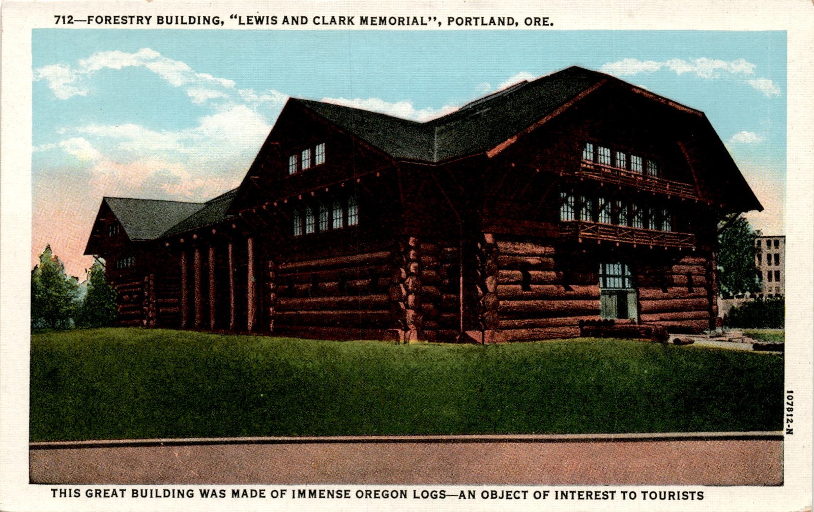 Forestry Building, Lewis and Clark Memorial, Portland, Oregon. Postcard