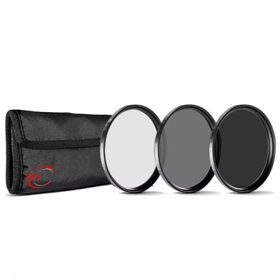 Vivitar UV CPL ND8 Filter Kit Multi-Coated HD Lenses for Canon Nikon Sony