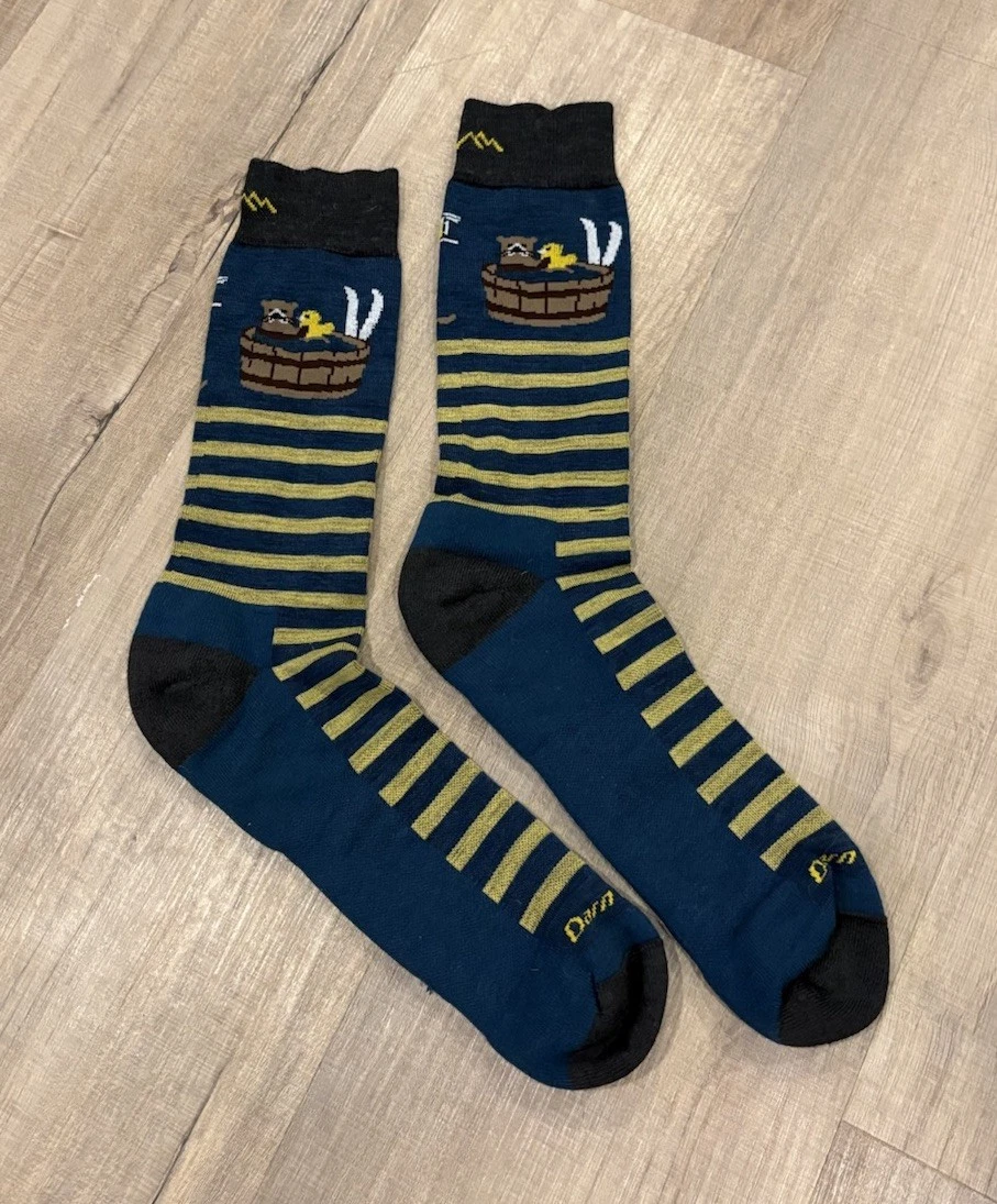 Darn Tough Vermont Lifestyle Lightweight Merino Wool Blue Otter Design Socks