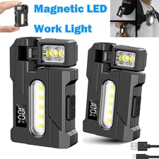 2PKS Work Light COB LED Torch Rechargeable Inspection Lamp Mechanic Light Torch
