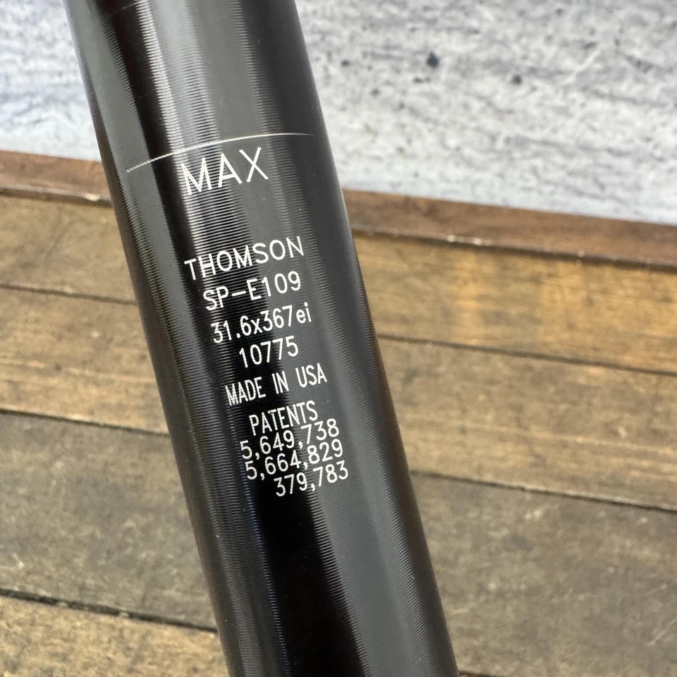Thomson Elite Seatpost 31.6mm Black SP-E109 Made in USA Micro Adjust Bicycle - Image 3 of 4