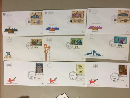 Nine Israel fdc-three sets
