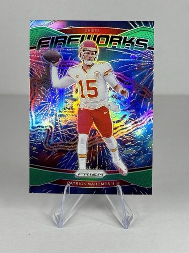 2024 Panini Prizm Patrick Mahomes II Fireworks Green #1 Chiefs
