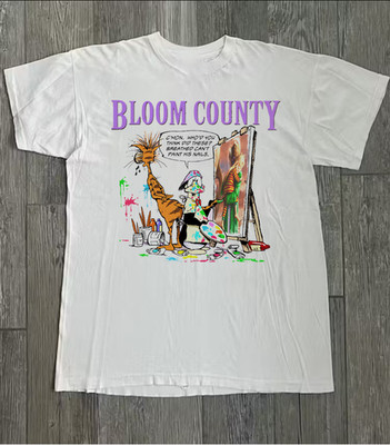 Bloom County Drawing Gift Cotton adult Full Size T-Shirt 8D602