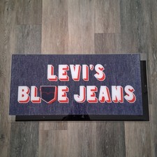 Levis Blue Jeans 1970/80s Hanging Store Sign